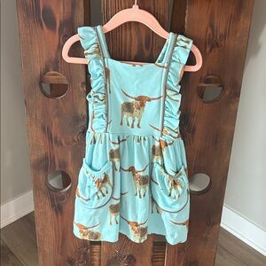 Kate Quinn Bamboo Piped Pinafore Dress Longhorn